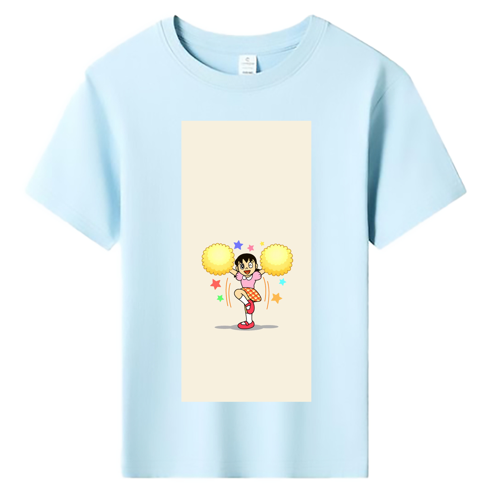 （画像用） ドラえもん みなもと しずか Doraemon Shizuka Minamoto 綿100％キッズTシャツ（フロントプリント）